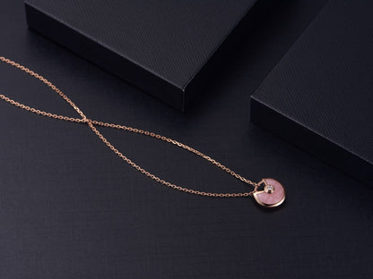 [⭐Renara]AMULETTE ROSE GOLD PINK MOP NECKLACE
