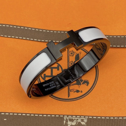 [⭐Renara]H BRACELET 12MM BLACK WHITE CERAMIC