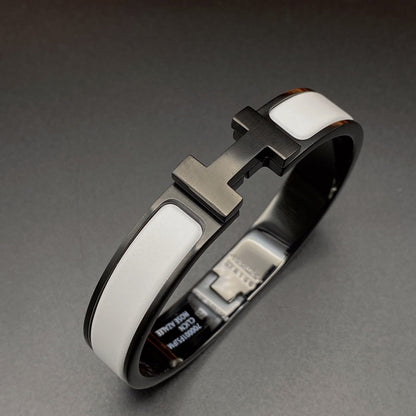 [⭐Renara]H BRACELET 12MM BLACK WHITE CERAMIC