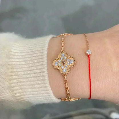 [⭐Renara] CLOVER 5 MOTIF FULL DIAMOND BRACELET COLLECTION