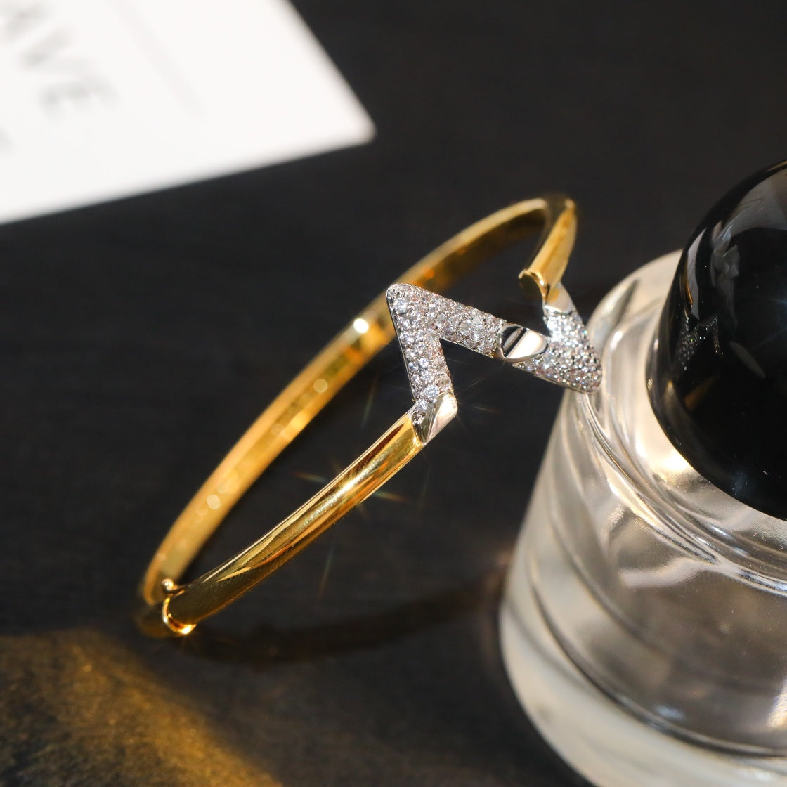 [⭐Renara]VOLTE UPSITE DOWN GOLD DIAMOND BRACELET