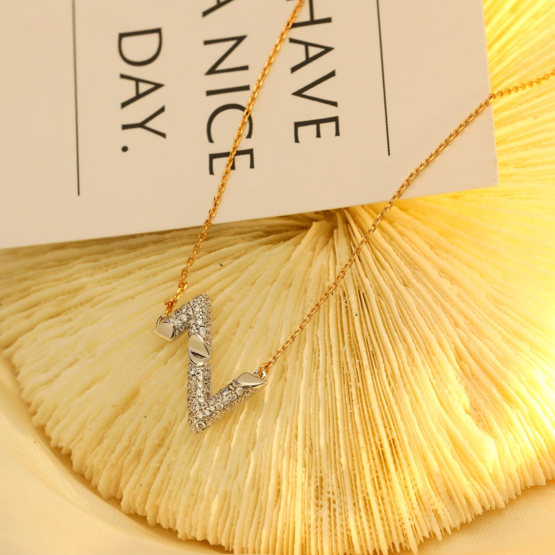 [⭐Renara]VOLT SILVER DIAMOND PEDANT NECKLACE