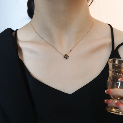 [⭐Renara]SUN PEDANT PINK GOLD 1 DIAMOND NECKLACE