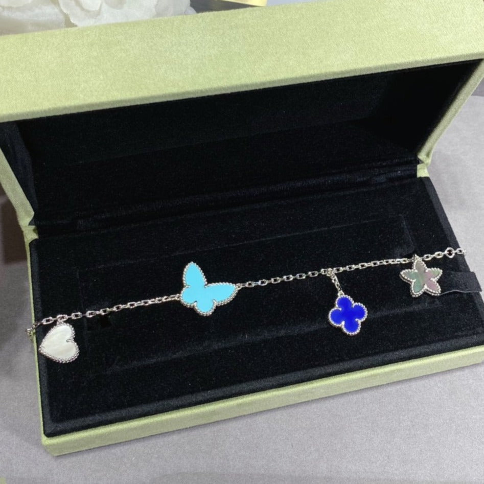 [⭐Renara]LUCKY SPRING SILVER BRACELET 4 MOTIF