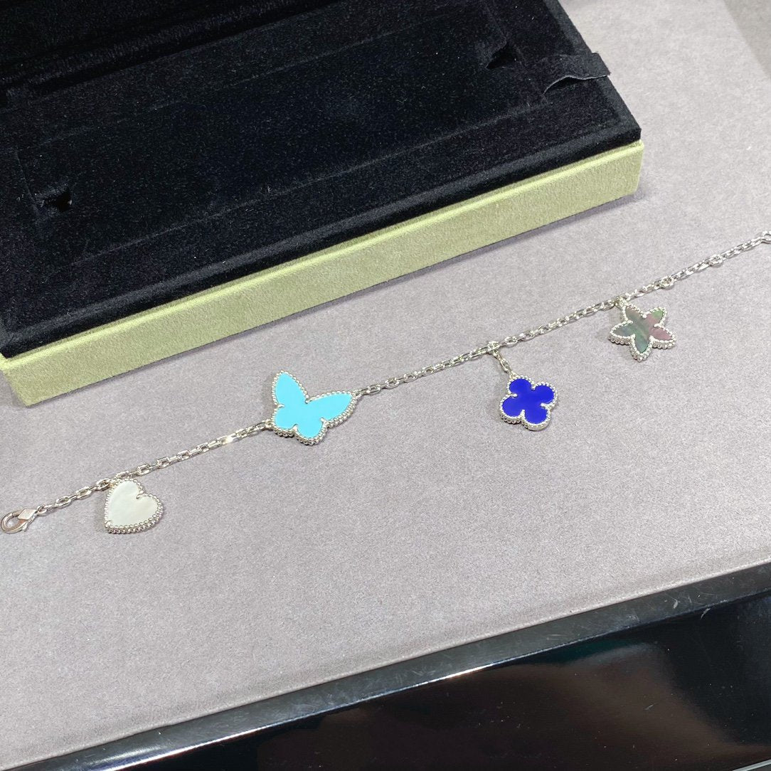 [⭐Renara]LUCKY SPRING SILVER BRACELET 4 MOTIF