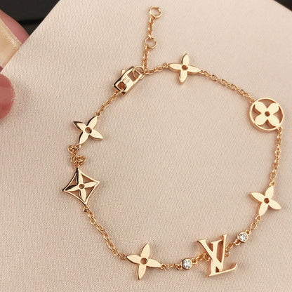 [⭐Renara]STAR AND SUN 7 MOTIFS GOLD BRACELET