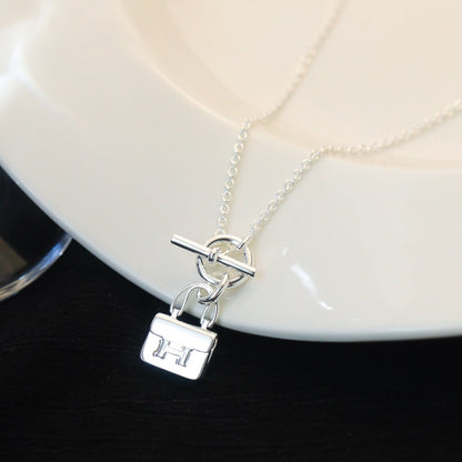 [⭐Renara]POP H PEDANT SILVER NECKLACE