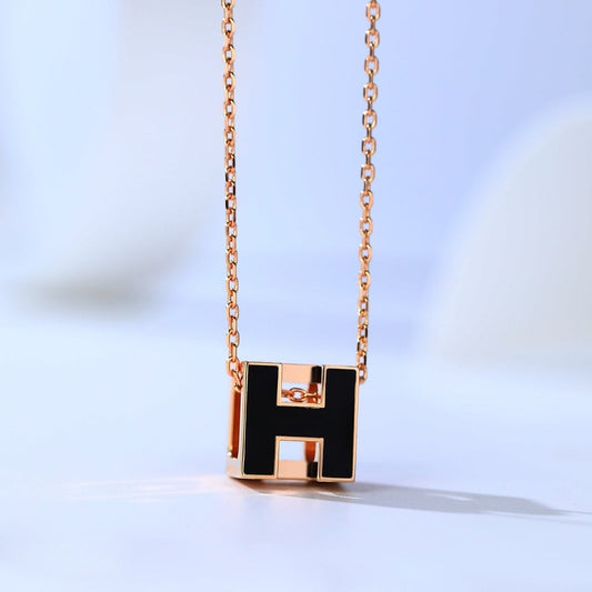 [⭐Renara]H CAGE PINK GOLD NECKLACE