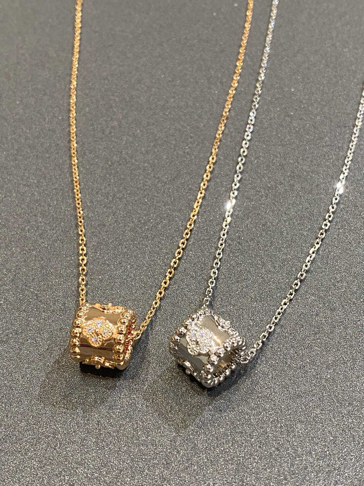 [⭐Renara]PERLEE PEDANT SIVLER DIAMOND NECKLACE