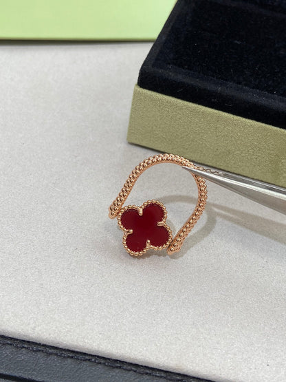 [⭐Renara]CLOVER RIVERSIBLE ROSE GOLD RING