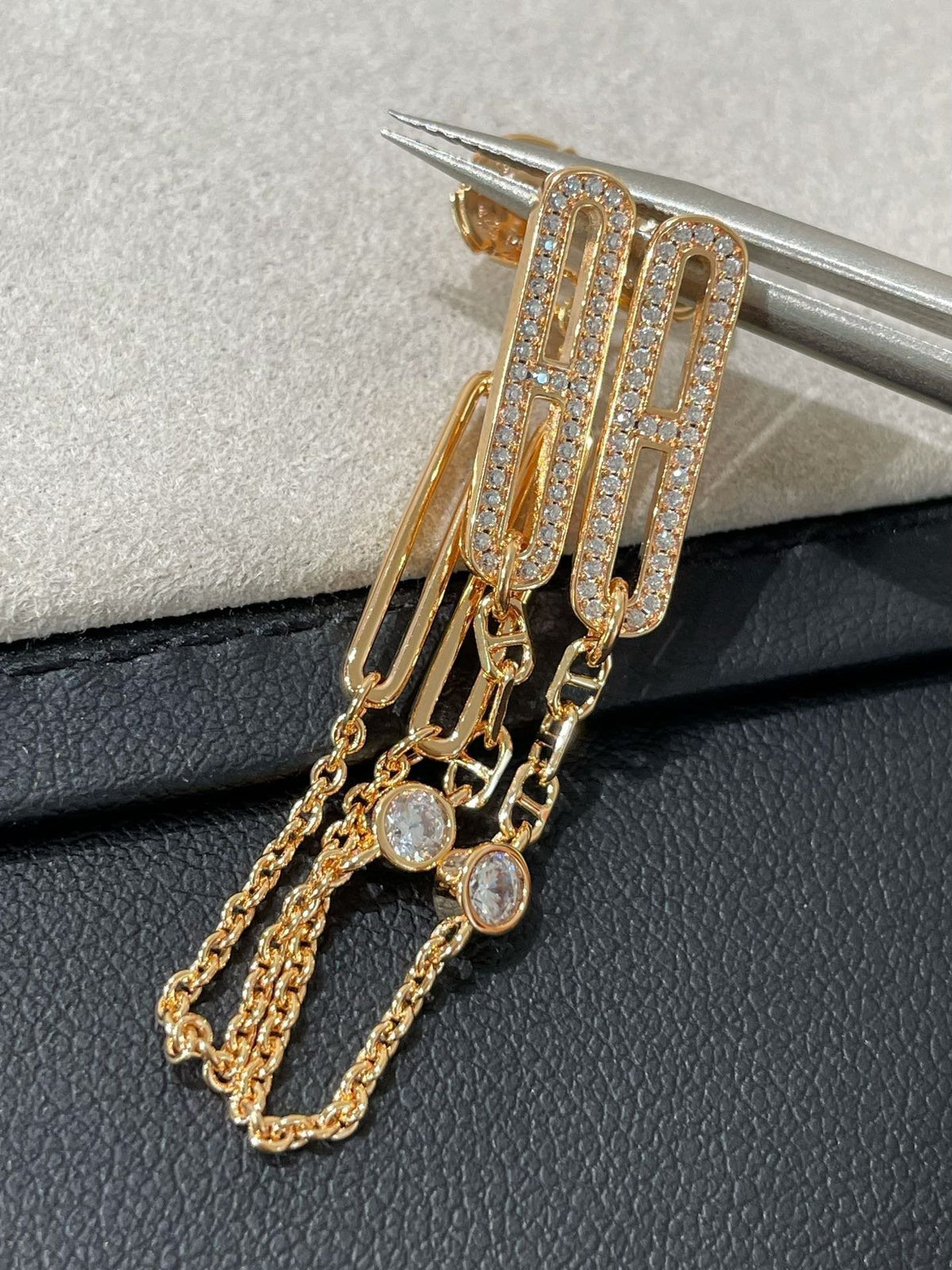 [⭐Renara]CHAINE CHAOS DIAMOND DROP EARRINGS