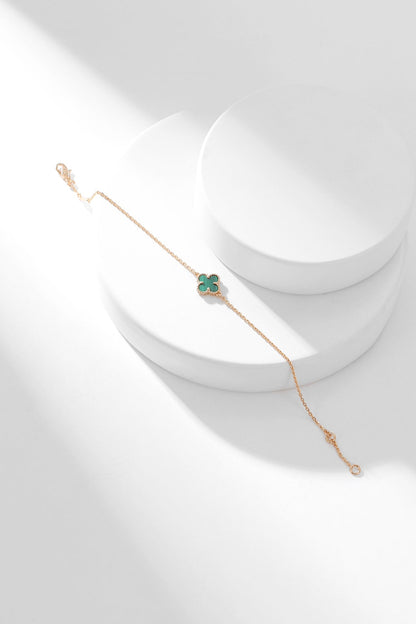 [⭐Renara]CLOVER BRACELET MALACHITE 1 MOTIF