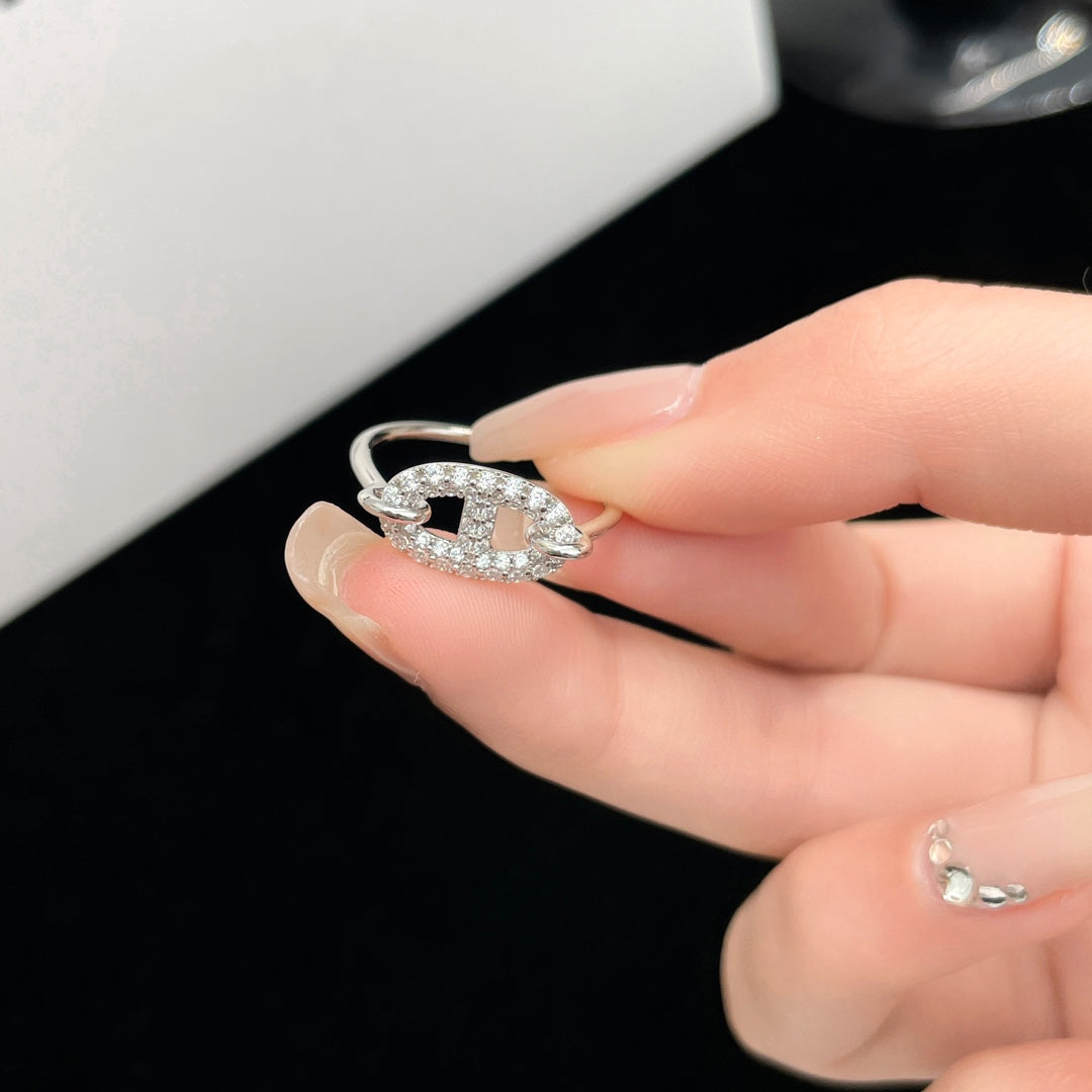 [⭐Renara]RONDE SMALL SILVER DIAMOND RING