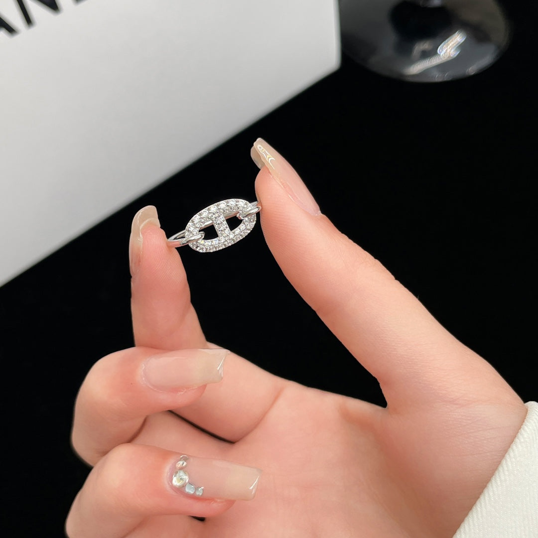 [⭐Renara]RONDE SMALL SILVER DIAMOND RING