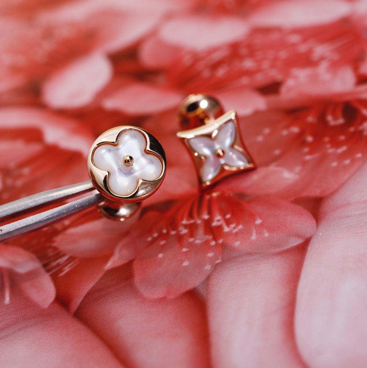 [⭐Renara]STAR AND SUN PINK GOLD MOP STUD EARRINGS