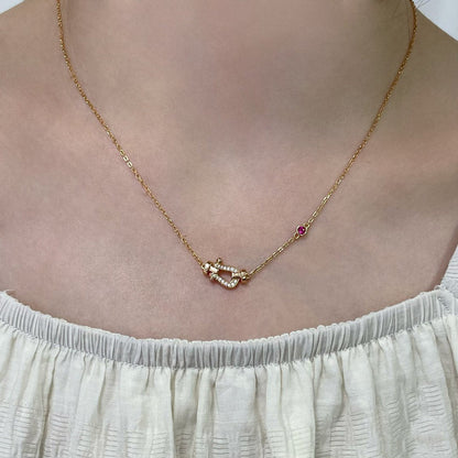 [⭐Renara]FORCE 10 DIAMOND PINK GOLD NECKLACE