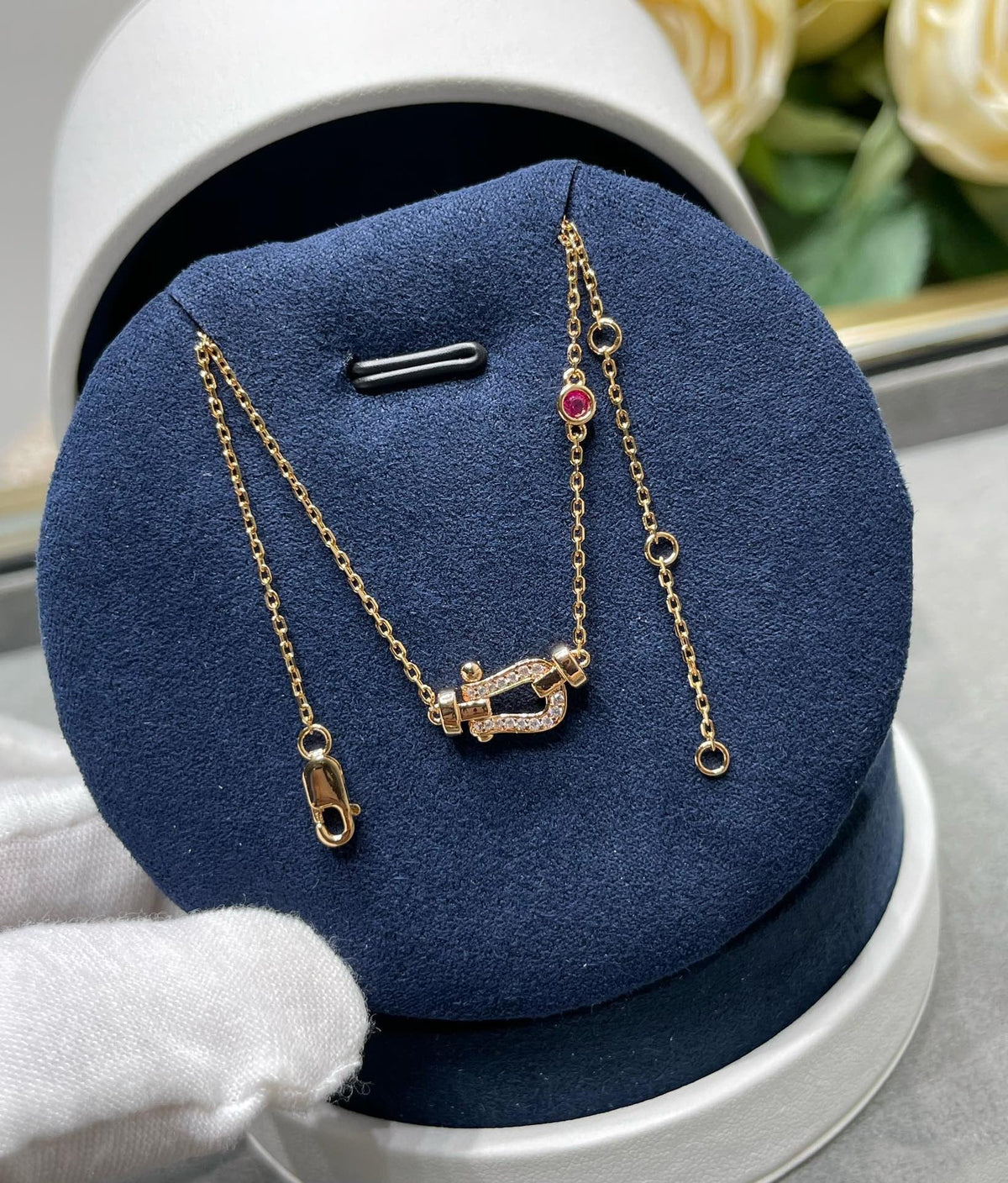 [⭐Renara]FORCE 10 DIAMOND PINK GOLD NECKLACE