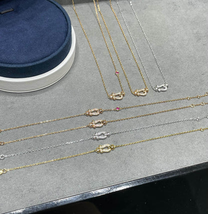 [⭐Renara]FORCE 10 DIAMOND PINK GOLD NECKLACE