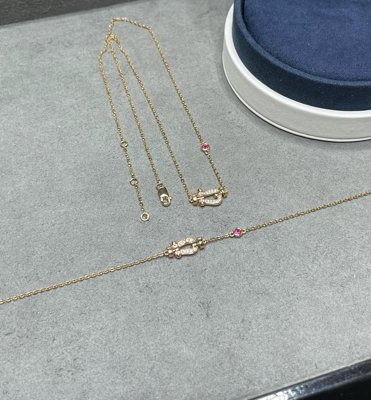 [⭐Renara]FORCE 10 DIAMOND PINK GOLD NECKLACE