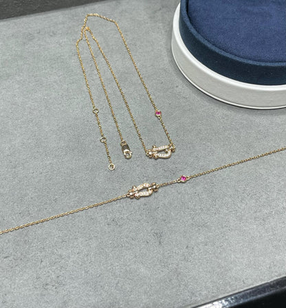 [⭐Renara]FORCE 10 DIAMOND PINK GOLD NECKLACE