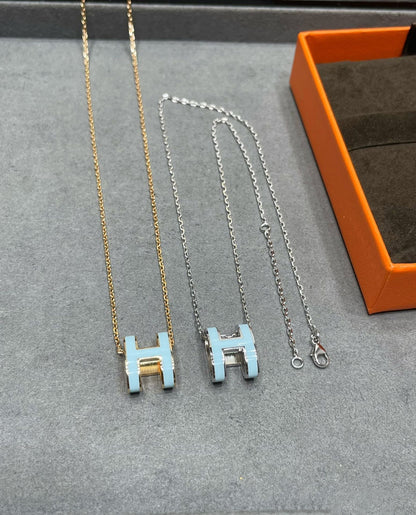 [⭐Renara]POP H SKY BLUE NECKLACE