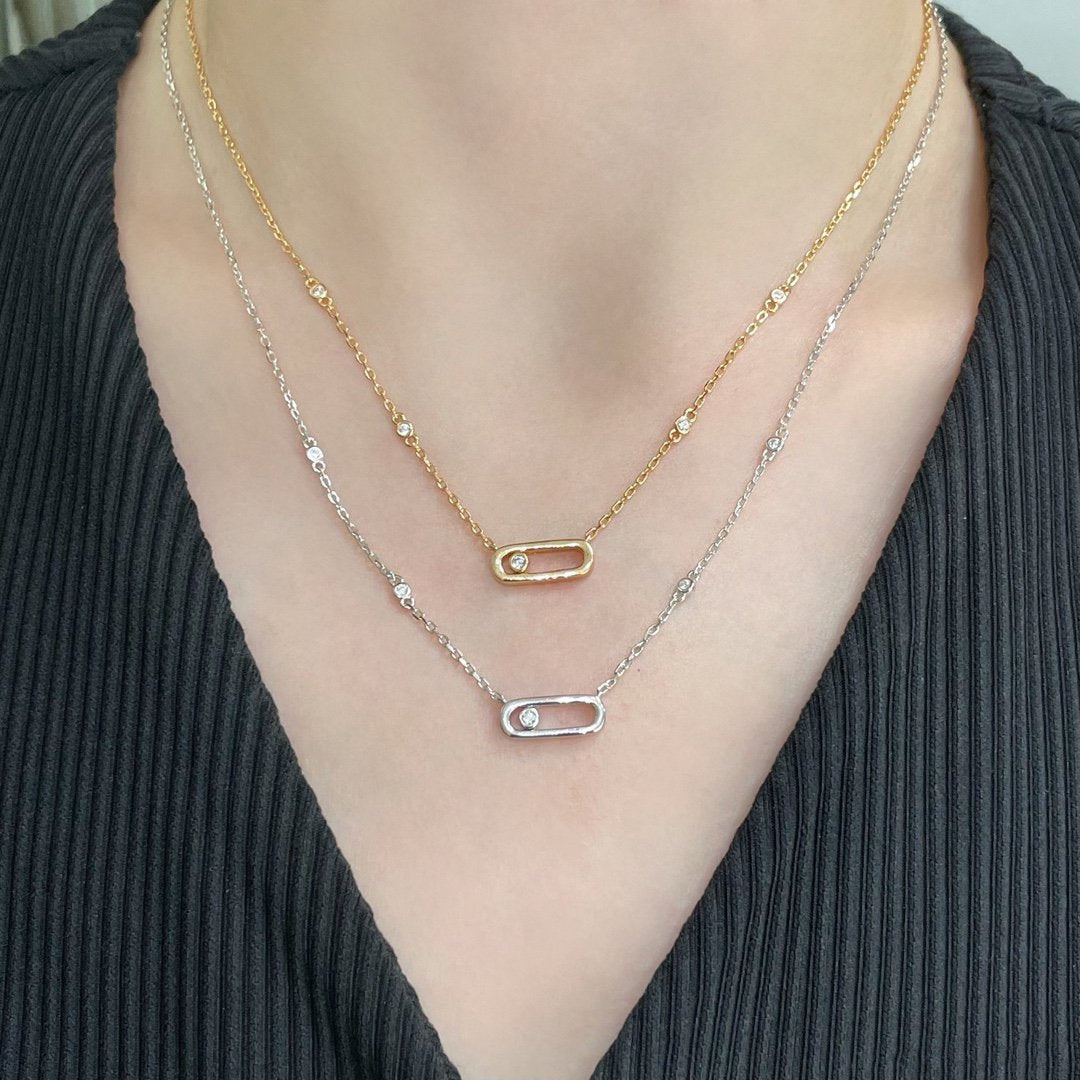 [⭐Renara]MOVE UNO DIAMOND NECKLACE