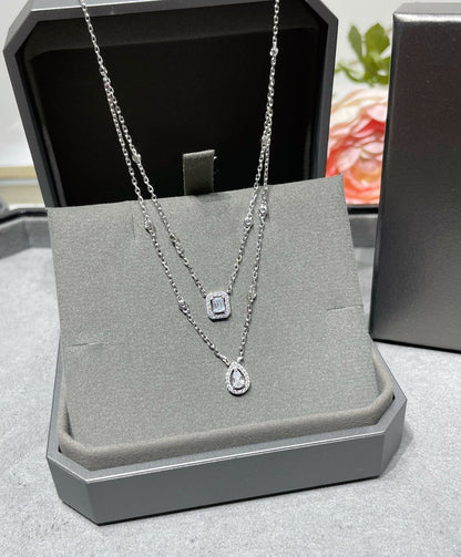 [⭐Renara]MY TWIN 2 ROW DIAMOND NECKLACE