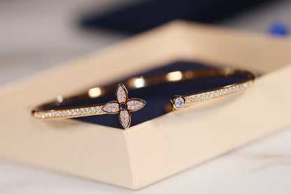 [⭐Renara]IDYLLE GOLD OPEN BRACELET DIAMOND PAVED