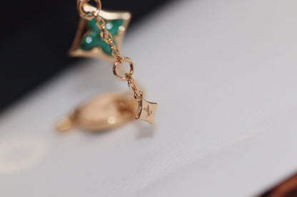 [⭐Renara]STAR AND SUN 4 MOTIF PINK GOLD MALACHITE BRACELET