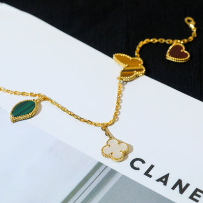 [⭐Renara]LUCKY SPRING 5 MOTIF GOLD BRACELET