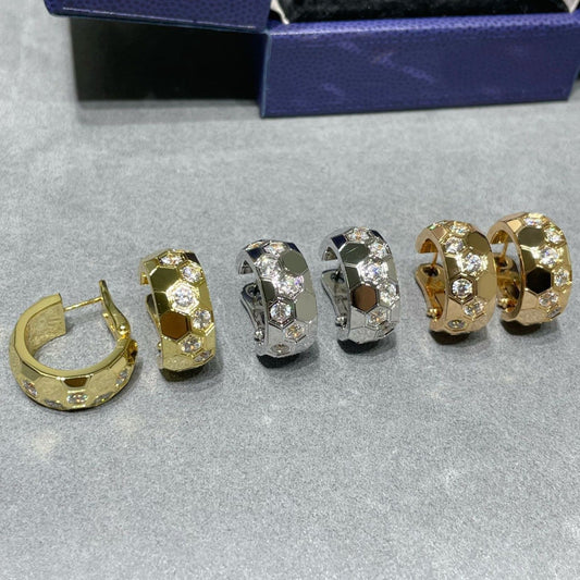 [⭐Renara]BEE LOVE DIAMOND HOOP EARRINGS