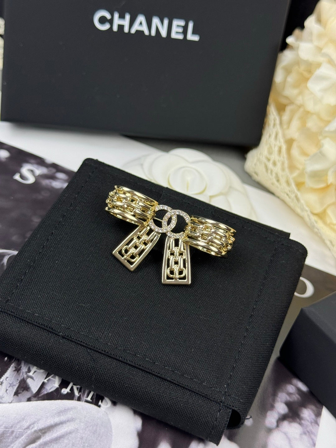 [⭐Renara]25K Hollow Bow Brooch