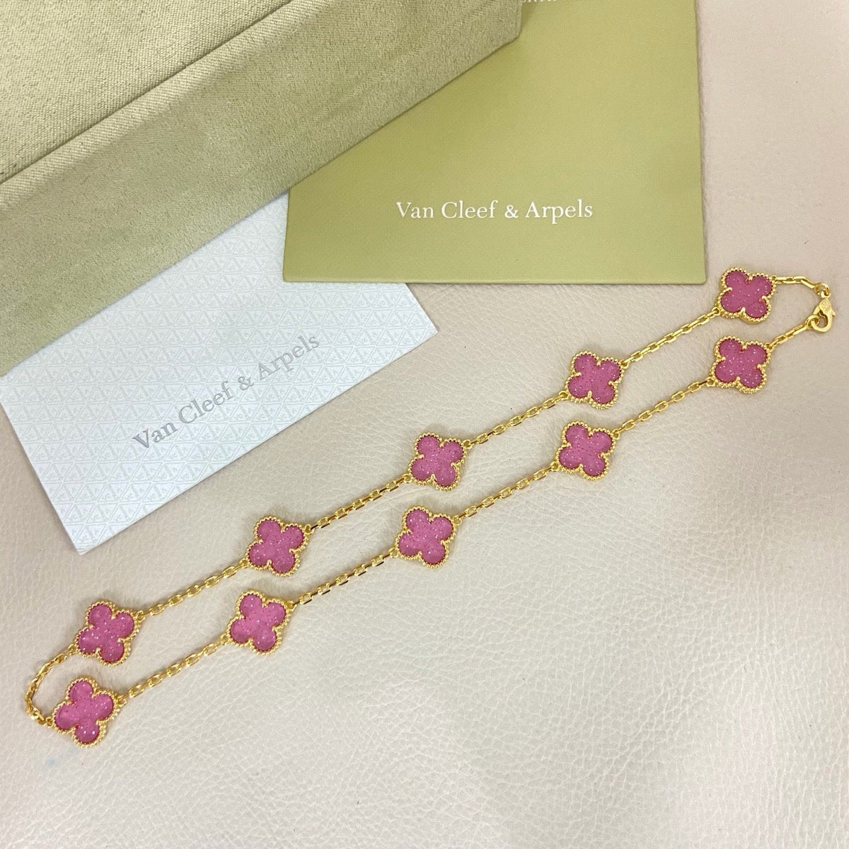 [⭐Renara]CLOVER 10 MOTIFS  NEW BUBBLE PINK ENAMEL