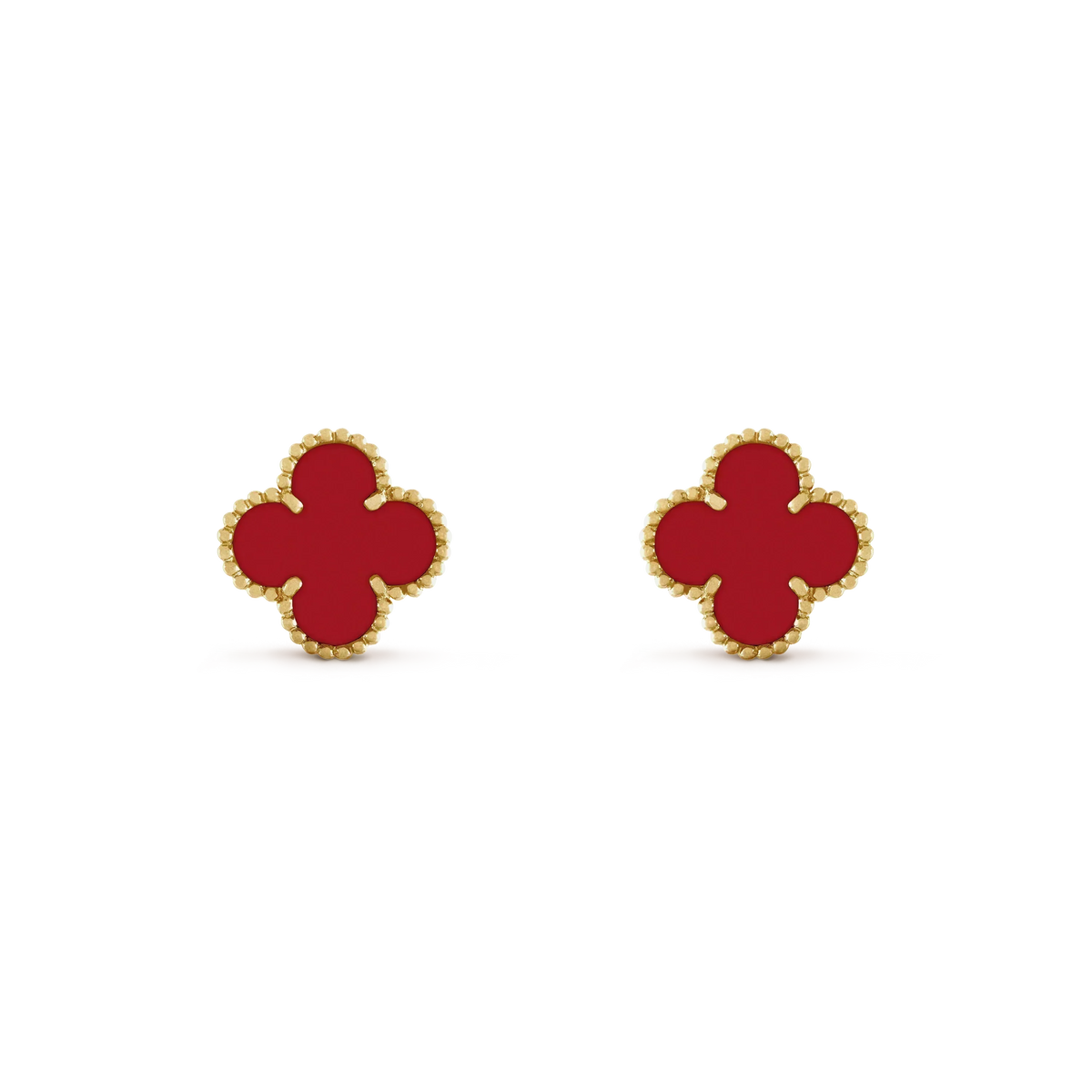 [⭐Renara]CLOVER MINI 9.5MM CARNELIAN EARRINGS