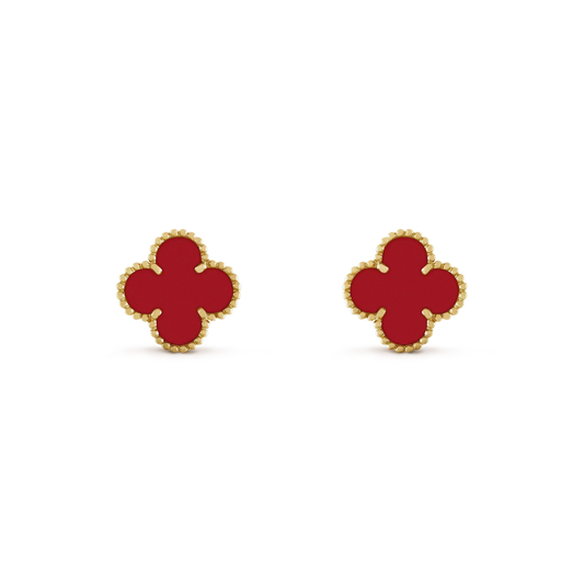 [⭐Renara]CLOVER MINI 9.5MM CARNELIAN EARRINGS