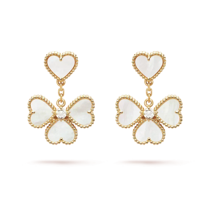 [⭐Renara]CLOVER SWEET WHITE MOP EARRINGS