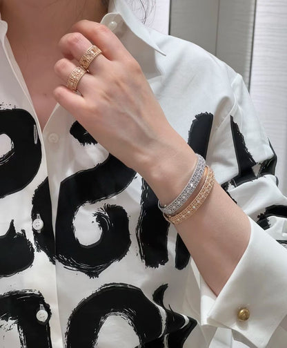 [⭐Renara]2026 WOVEN-PATTERN BRACELET SET WITH FULL DIAMOND INLAY THREE-COLORS