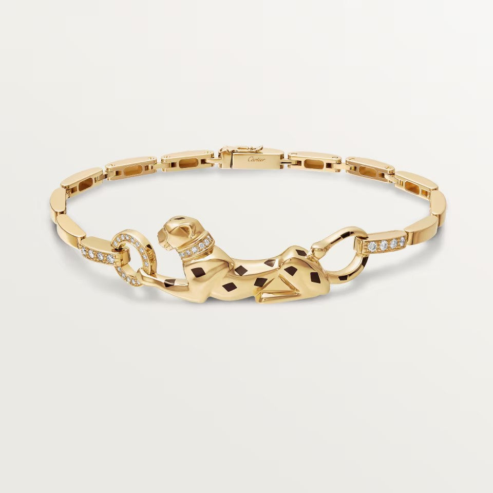 [⭐Renara]PANTHERE HALF DIAMOND ON CHAIN BRACELET