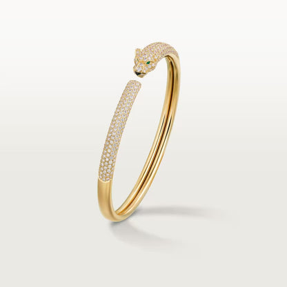 [⭐Renara]PANTHERE FULL DIAMOND OPEN BRACELET