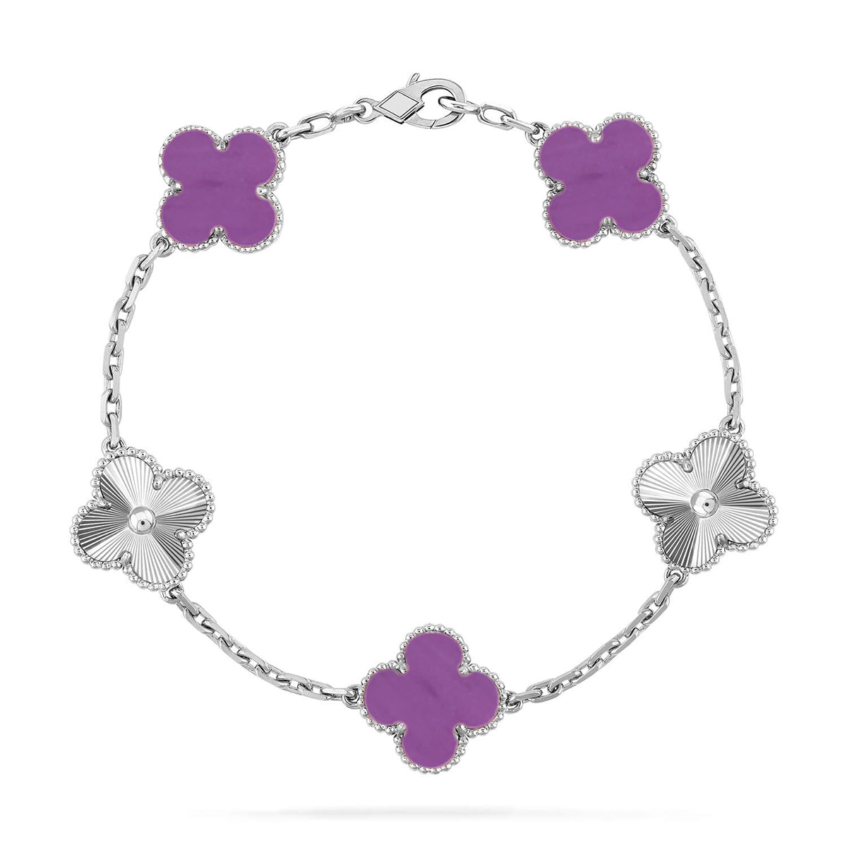 [⭐Renara] CLOVER 5 MOTIF VIOLET BRACELET COLLECTION