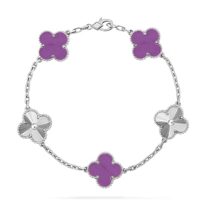 [⭐Renara] CLOVER 5 MOTIF VIOLET BRACELET COLLECTION