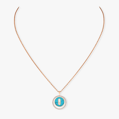 [⭐Renara]Demo MOVE 1 DIAMOND TURQUOISE PINK GOLD DIAMOND NECKLACE