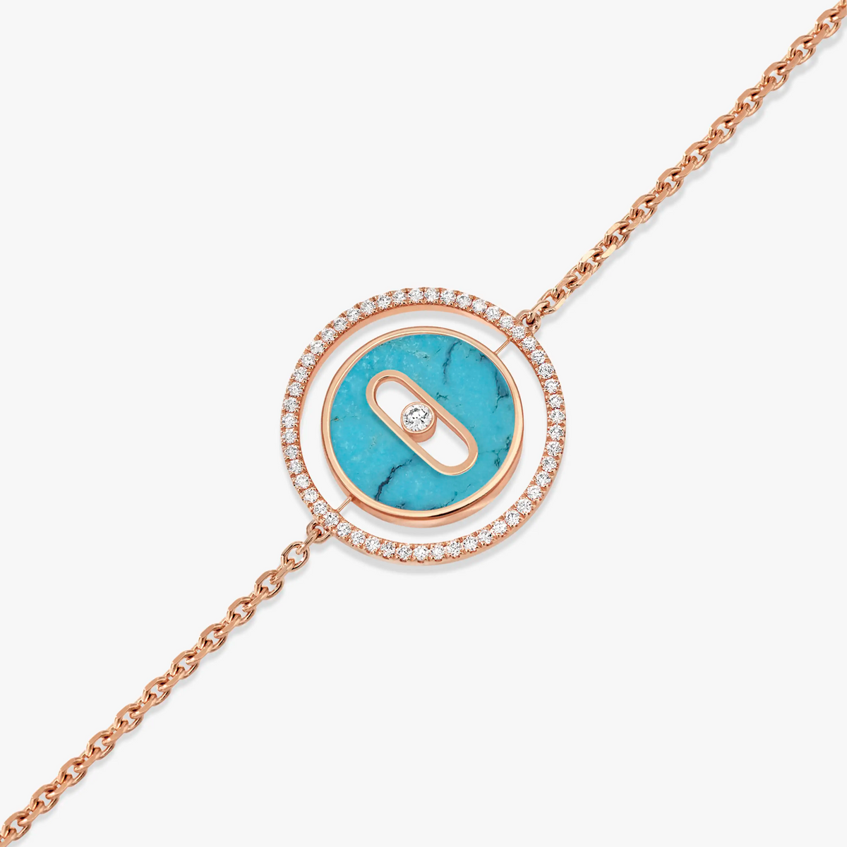 [⭐Renara]Demo MOVE TURQUOISE PINK GOLD DIAMOND BRACELET