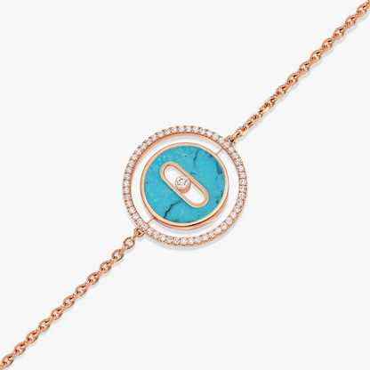[⭐Renara]Demo MOVE TURQUOISE PINK GOLD DIAMOND BRACELET