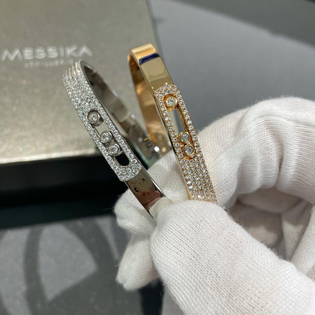 [⭐Renara]Move Noa Rose Gold Pavé Diamond Bangle Bracelet