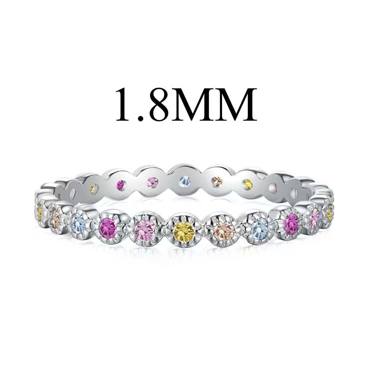 [Lucky Jewelry]Unique Scintillating Round Cut Daily Ring