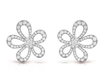 [⭐Renara]FLOWERLACE EARRINGS FULL DIAMONDS