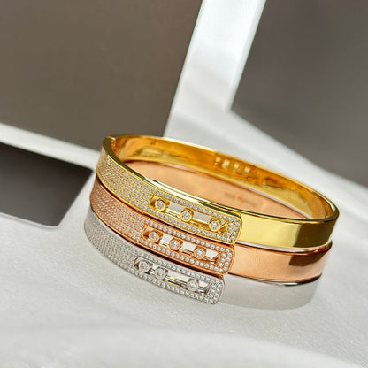 [⭐Renara]Move Noa Rose Gold Pavé Diamond Bangle Bracelet