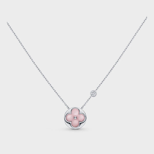 [⭐Renara]SUN MOTIF PINK MOP SILVER BRACELET
