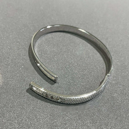 [⭐Renara]Move Noa Rose Gold Pavé Diamond Bangle Bracelet